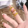 Nuevo Anillo Abierto de Mariposa de Goteo de Aceite Doble Esmaltado Estilo Palacio Medio Antiguo Chino Anillo de Lujo Ligero de Nicho de Temperamento