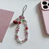 Nova Corrente de Celular para Meninas com Pingente de Rosa Retrô e Contas Feitas à Mão Pingente de Câmera CCD