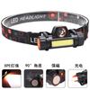Linterna frontal magnética transfronteriza luz de trabajo COB fuente de luz dual brillo atenuación continua USB linterna frontal para pesca nocturna iluminación exterior