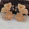 Colgante de flor de amor con forma de mariposa de cobre fundido de 42 x 59 mm, accesorio para el pelo con horquilla antigua, ideal para manualidades (dirección izquierda y derecha)