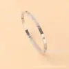 Pulsera de Acero de Titanio de Diez Diamantes de Moda Transfronteriza para Mujer, Pulsera de Acero Inoxidable Totalmente Incrustada, Joyería al por Mayor con Incrustaciones Completas de Diamantes