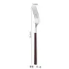 Acero Inoxidable 304 Vajilla para Comida Occidental Portuguesa Vajilla con Textura de Madera Japonesa Cuchillo, Tenedor y Cuchara con Mango de Imitación Madera Juego de Vajilla