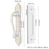 Manija blanca de puerta de granero transfronteriza, manija de empujar y tirar para puerta de madera, manija de madera de montaje en superficie para puerta grande, manija para puerta doble, fácil de instalar