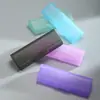 Estojo de Plástico Aprovado pela Fábrica para Óculos, Estojo Portátil para Óculos de Leitura, Estojo de Plástico Transparente para Óculos de Miopia, Caixa de Armazenamento com Tampa Flip-Top e Logo