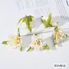 Flor de Peonía Artificial Extranjera Decoración de Boda Flor Falsa Flor de Seda Cabeza de Flor de Peonía Accesorio para el Cabello Hanfu Pasador Decoración de Flor Accesorios de Flor