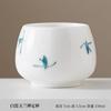 Taza de Té de Porcelana de Jade Blanco Pintada a Mano para Uso Doméstico, Taza de Té de Cerámica Individual de Alta Gama, Taza Especial para Maestro