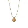 Collar Colgante de Bola de Malla Metálica Personalizado de Moda Transfronterizo Europeo y Americano Diseño Elegante y Sencillo Cadena para Clavícula