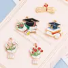 Acessórios para joias DIY liga gota de óleo temporada de formatura exame chapéu de formando pingente colar pingente Acessórios para joias coreanas