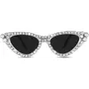 Gafas de Fiesta de Cumpleaños Estilo Europeo y Americano con Pedrería Ojo de Gato Reina/Princesa de Cumpleaños Gafas de Sol Originales