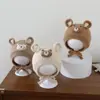 Gorro de bebé con orejas de oso de dibujos animados, gorro de punto, cálido para otoño e invierno, para niños y niñas de 1 a 3 años, gorro de punto moderno