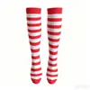 Calcetines de rayas transfronterizos hasta la rodilla, calcetines de media pantorrilla, calcetines CQS para mujer, calcetines para actuación en escenario, calcetines deportivos de estilo europeo y americano, calcetines de rayas para pantorrilla