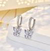 Pendientes de Aguja de Plata Esterlina Mariposa Doce Estrellas Transfronterizos Temperamento Estilo Coreano Moda Casual Cumpleaños Pendientes de Circonita Joyería