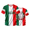 Camiseta con Estampado de Emblema Nacional Estilo Italiano Impresión 3D para Hombre Camiseta Casual Deportiva Urbana Venta Directa de Fábrica Suministro