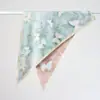 Novo Estilo Fresco e Simples Lenço Triângulo Estampa de Borboleta Dupla Face que Muda de Cor, Lenço Feminino Doce e Fofo de Seda Falsa de Alta Qualidade