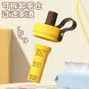 Copo térmico de aço inoxidável 316 para macaron, copo de água infantil fofo de desenho animado para estudantes, copo de chá com alça portátil e flor