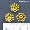 Materiales para joyería DIY al por mayor pequeños bandeja para cuentas de hierro de 10/12/15/20 mm centro de flor pequeña núcleo de flor