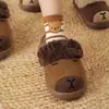 Chinelos de Algodão Infantis para Meninas 2026 Novo Estilo Outono Inverno Casa Interior Peludos Meninos Salto Fechado Em Estoque Sapatos de Algodão Atacado