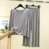Pijama de Caricatura con Cara Sonriente de Alta Gama 2025 para Mujer, Manga Larga Estilo Coreano para Otoño e Invierno para Estudiantes y Chicas de Tallas Grandes, Conjunto Talla Extra 100 kg