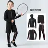 Roupas Apertadas Infantis Conjunto de Roupas para Treinamento Fitness Roupas Esportivas para Meninos Camiseta Base Fitness Secagem Rápida Meninas Alunos do Ensino Fundamental e Médio