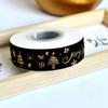 Cinta de Terciopelo Estampada en Oro Estilo Nuevo Estilo Navideño Cinta Decorativa Navideña Material para Lazo de Caja de Regalo Empaque de Regalo