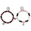 Pulseira de teia de aranha de Halloween da moda transfronteiriça europeia e americana pulseira de casal com contas de pedra natural e sucção magnética de amor