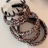 Diadema de Terciopelo Esponjoso con Estampado de Leopardo Combinación Moda Alta Presión Craneal Diadema para el Cabello Pinza para el Cabello de Mujer de Gama Alta Accesorios para el Cabello Estilo Nuevo