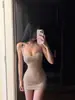 Vestido Ajustado Bodycon Sexy de Tirantes con Pedrería, Espalda Descubierta, Estilo Europeo y Americano, Nueva Colección Primavera 2026
