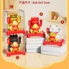Gato da Sorte 2 polegadas Ornamento Decorativo para Carro Alimentado por Energia Solar Gato Acenando Mini Estilo Chinês Deus da Riqueza para Grande Inauguração e Reunião de Riqueza