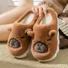 Pantuflas de Algodón para Mujer 2026 para Uso Interior en Invierno, Suela Gruesa, Forro de Felpa, Silenciosas, Suela Suave, Superficie Suave, Cómodas Pantuflas de Algodón