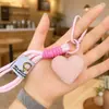 Chaveiro de lã em formato de coração estilo ins, presente prático para o Dia do Professor, alça de celular em formato de coração, pingente de bolsa