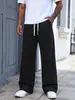 2026 Marca Independiente Verano Hombres Casual Color Sólido Pantalones Simple Cordón Cintura Elástica Pantalones Deportivos Mayoreo