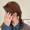 Diadema de terciopelo vintage con ala ancha, estilo nuevo, parte superior de cráneo alto, de alta gama, sencilla, combinable con todo, accesorios populares en Internet para mujeres.