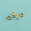 Cuentas sueltas con forma de corona pequeña de plata esterlina S925, espaciador de cuentas sueltas, cuerda tejida a mano, accesorios para pulseras de perlas de cristal, joyería