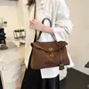 Maletín Retro de Gran Capacidad para Mujer Moda Casual Otoño e Invierno 2025 Bolso de Hombro Versátil de Alta Gama Bolso de Axila