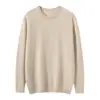 Suéter 100% cachemira pura Bai Cai Rong, estilo de lujo para hombre, nueva colección otoño/invierno 2026, suéter de punto con cuello redondo, casual y sencillo, perfecto para usar en capas