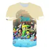 Camiseta Digital 3D Transfronteriza para Hombre Leyenda de Ceda Aliento de lo Salvaje Anime Manga Corta para Adultos