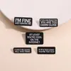 Nova Insígnia de Metal com Letra Inglesa Divertida Personalizada QHXZ2762