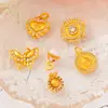 Acessórios DIY Banhados a Ouro Antigo que Preservam a Cor com Pingente de Flor de Rosa Cravejada com Diamantes, Globo Borboleta com Diamantes e Pingente Banhado a Ouro Real