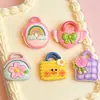 Mini Bolsa Pequena Fofa de Resina Peças de Acessórios DIY Cola de Creme Desenho Animado 3D Grampo de Cabelo Fivela de Sapato Pingente Decoração