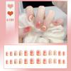 Colección de uñas postizas extraíbles con diseño de Little Red Book Explosions, estilo retro sencillo y avanzado, con armadura blanca