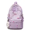 Mochila Estudantil Estilo Japonês Nova Alta Aparência Fresca Doce Artística Estrela Mochila para Alunos do Ensino Fundamental II e Médio Mochila para Passeio de Primavera