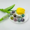 Perlas Redondas de Color Sólido Leopardo de Acrílico de 16 mm con Agujero Recto, Perlas Sueltas para Bolígrafo de Cuentas DIY, Cadena para Teléfono Móvil, Cadena para Bolso, Accesorios de Joyería