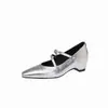 Zapatos Mary Jane Elegantes Estilo Francés con Tacón Oculto y Punta Cuadrada Pequeña 2026 Primavera Cuña Tacón Medio Correa Cruzada Piel Genuina Completa Zapatos de Mujer