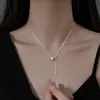 Delicado Collar con Colgante de Borla de Cintura Pequeña para Mujer Versátil Moda Temperamento Dulce Elegante Cadena para Clavícula Nicho Gargantilla Trendy