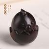 Sándalo Manualidades DIY Talla Concha Rota Pollo Cubo Adorable Pollo Cadena para Teléfono Móvil/Llavero Madera Joyería Linda Pequeños Accesorios