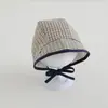 Chapéu de Bebê Primavera/Verão Fino Respirável Estilo Coreano Versátil Xadrez Pequeno Chapéu de Pescador Proteção Solar ao Ar Livre Chapéu Bucket para Meninos e Meninas