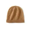 Gorro de Punto Grueso Cálido de Moda Casual de Cachemira 2026 Otoño/Invierno Nuevo para Mujer Color Sólido Trenzado de Diamantes