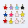 Colgantes de Estrella de Colores, Adornos de Estrella de Cinco Puntas con Goteo de Aceite, Colgantes Pequeños, Accesorios Hechos a Mano para Bricolaje, Materiales para Accesorios de Pulseras y Collares