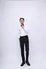 Traje de Padrino Camisa de Manga Larga Blanca para Hombre Ropa Formal Profesional Sin Planchar Ropa de Trabajo Camisa de Boda de Negocios Ropa de Trabajo