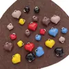 Dopamina Cor Sólida Simétrico Redondo Coração Liga Simples Esmalte Gota de Óleo Pingente DIY Acessórios de Joias Feitos à Mão